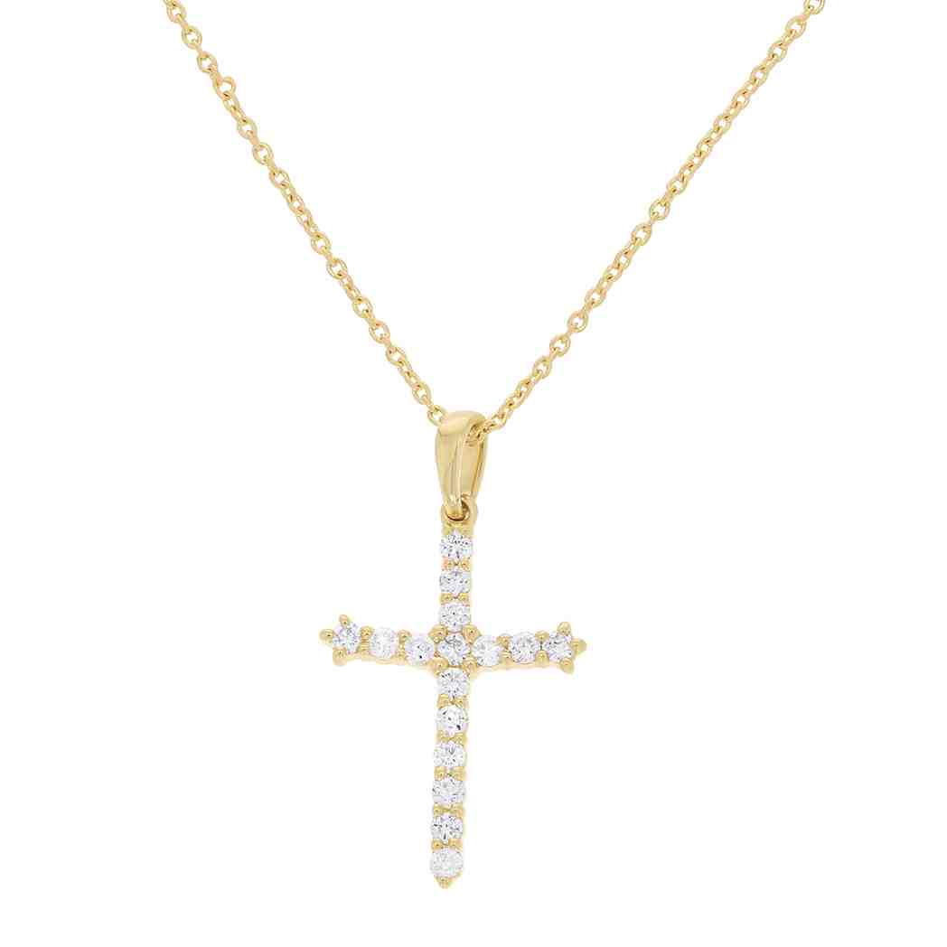 Cross Diamond Pendant PD31824A